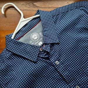 Men's Navy Blue Patterned Shirt